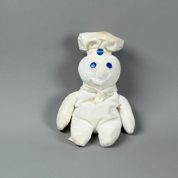 Vintage 1997 Poppin Fresh Pillsbury Doughboy Beanie Baby Soft Plush 8" Mascot - Picture 1 of 8